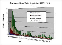 Suwannee River water hyacinth, 1976 – 2010